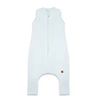 Sac de dormit, MimiNu, Premium, Cu picioruse, De iarna, Din bumbac interlock certificat Oeko Tex Standard 100, Cu fermoar, 1 - 2.5 ani, S, Soft Blue