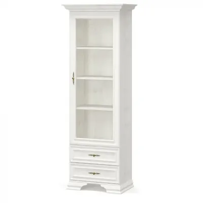 Vitrina IRYS, 1 usa, 2 sertare, geam, pin anderson, 70,3x43x197,6 cm
