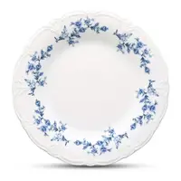 Farfurie albă/albastră pentru servire din porțelan ø 32 cm Retro – BonBistro