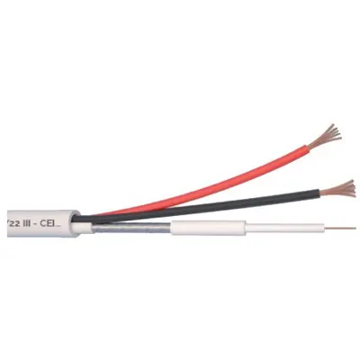 Cablu Microcoaxial + alimentare 2x0.5, Cupru, 100ml Elan Italia MCX75-2x0.5