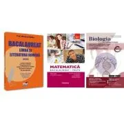 Pachet Bacalaureat 2026. Limba si literatura romana, Matematica M1 Teste si Biologie pe intelesul tuturor clasele 11-12