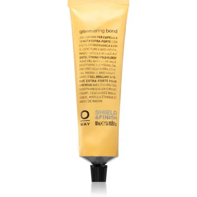 Oway Shield & Finish Glimmering Bond gel foarte puternic pentru coafuri ferme și lucioase 100 ml