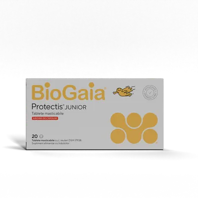 Protectis cu aroma de capsuni, Bio Gaia | 20 cpr. masticabile