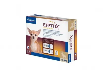 Antiparazitar extern pentru caini Effitix XS (1.5-4 kg), 4 pipete
