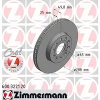 Disc frana ZIMMERMANN 600.3221.20