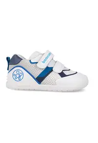 Pantofi sport cu insertii din plasa si velcro - Albastru royal/Alb murdar/Bleumarin