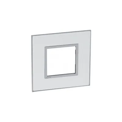 Placa Arteor - French/German standard - patrat - 2 module - mirror alb