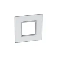 Placa Arteor - French/German standard - patrat - 2 module - mirror alb