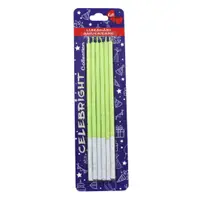 Set 6 lumânări pentru tort, Venus, verde, Celebright, 14.5cm