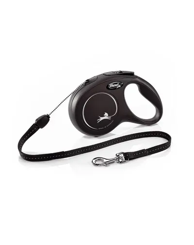 FLEXI New Classic lesa automata cu sir pentru caini, negru, marimea S, 8 m