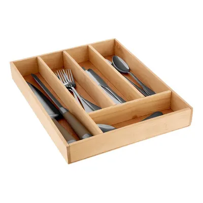 Organizator de tacâmuri în culoare naturală din lemn 30 x 38 cm – Premier Housewares