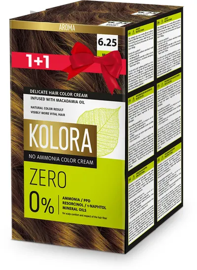 Kolora Zero Vopsea de păr, 6,25 Zahăr brun, 2 buc