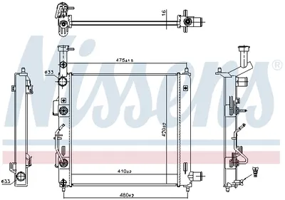 Radiator racire motor potrivit KIA PICANTO III 1.0 1.2 03.17
