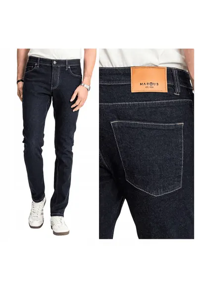 Blugi Barbati - Felix - Straight Fit - Talie Medie - Fermoar - Lungi - 5 Buzunare - Bumbac - Elastan - Albastru