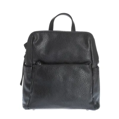 Rucsac negru din piele ecologica tip satchel