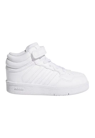 Pantofi sport mid-high din piele ecologica Hoops 4.0 - Alb optic