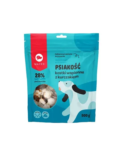 MACED Recompense pentru caini, oase cu calciu si carne de pui 500 g