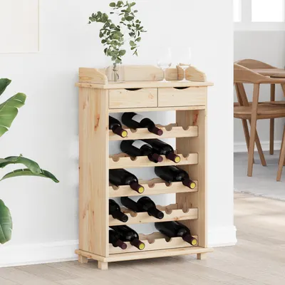 Racitor de vin Gossi 90x60x30 cm din lemn masiv de pin