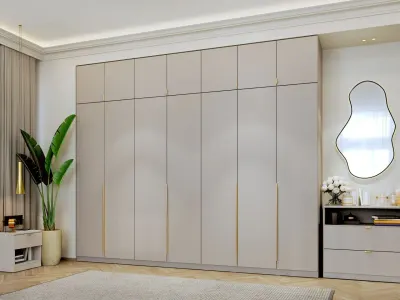 Dulap dormitor haine Inalt Bej/casmir 287 cm Auris C1