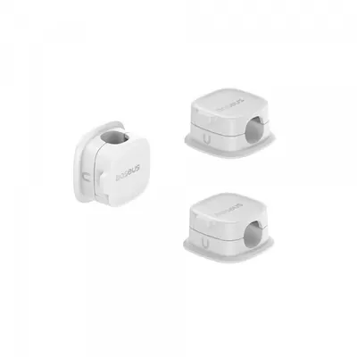 Organizator Cabluri Baseus Lite Magnetic, Set 3 Bucati, Alb B01331106211-00
