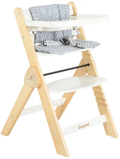 Scaun de sufragerie din lemn Cangaroo - Caramel, alb