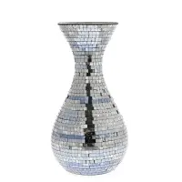 Vaza decorativa cu mozaic oglinda, design modern si efect stralucitor 30 cm