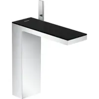 Baterie lavoar baie crom sticla neagra, ventil click-clack, Hansgrohe Axor MyEdition 230
