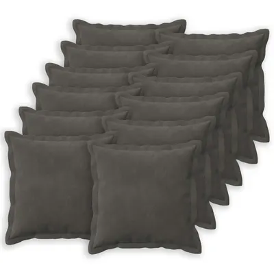 vidaXL Husă pentru pernă 12 pcs HOUTEN Gri închis 50 x 50 cm Catifea