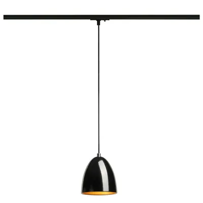 Iluminat decorativ pe sina, PARA CONE 14 piese GU10, negru LED GU10 51 mm, rotund, / aur negru, Ø / H 13,3 / 14, inclusiv. adaptor 1 faza, negru