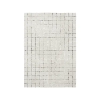 Covor crem lavabil/țesut manual din bumbac 120x160 cm Mosaic – Lorena Canals
