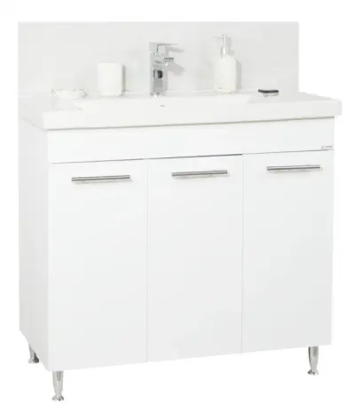 Set Baza front MDF si Lavoar seria 754, 80 cm, alb