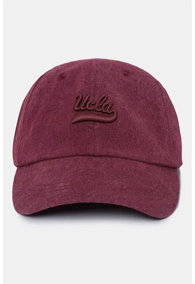 Sapca din bumbac cu broderie logo Fortuno - Visiniu