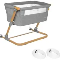 Patut 3 in 1 co-sleeping Skiddou Natt, Normandic Wood, Wood-gri