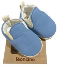 Botoșei din muselină pentru bebeluși Leoncino - Moccasins, mărimea 18, albaștru