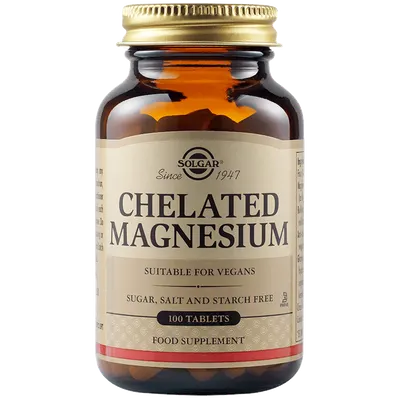 Magneziu Chelat 100mg, 100 tablete, Solgar