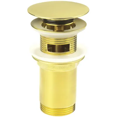 Ventil lavoar baie sau bideu click-clack culoare auriu periat Deante
