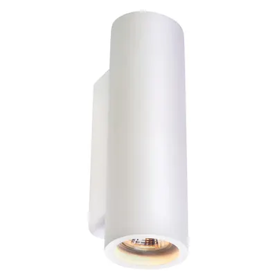 Corp iluminat de perete, aplica, PLASTRA perete QPAR51 lumina, rotund, tub, ipsos alb, max. 70W
