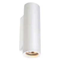 Corp iluminat de perete, aplica, PLASTRA perete QPAR51 lumina, rotund, tub, ipsos alb, max. 70W,