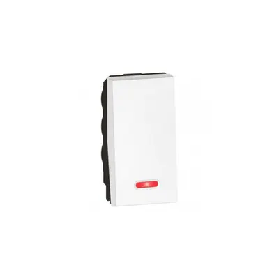 Intrerupator cap scara Arteor - cu indicator - 10 AX 250 V~ - 1 module - alb