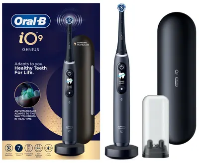 Periuță de dinți electrică Oral-B - iO S9 3/14/6, 1 duză, neagră