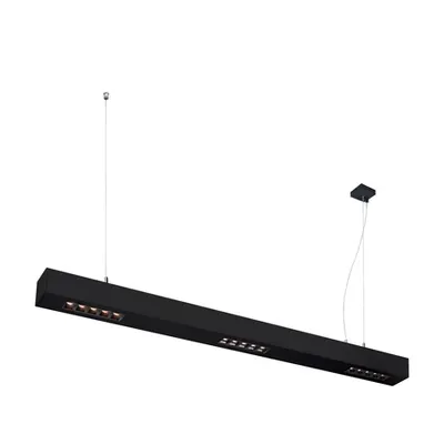 Lampa suspendata, lustra Q-LINE ® pandantiv, LED-negru pandantiv lumina de interior, 1m, BAP, negru, 3000K