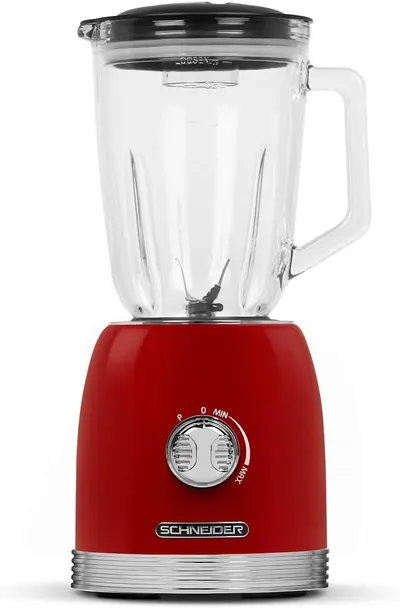 Blender Schneider - SCBL15R, 1.5 l, 2 vitezi, 800W, roșu