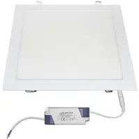 Spot LED, tip panel, incastrat, patrat, 295x295x20mm, alb, 24W, 6300K, IP20 Lumen 21-0252000 / 06-252000