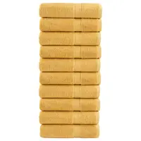 Gossi prosoape de maini premium solund 10 buc auriu 50x100cm 600gsm
