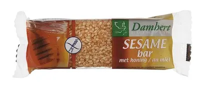 Baton bio de susan cu miere, fără gluten, 50 g, Damhert