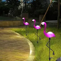 Set 3 x Lampa solara pentru gradina, 52 cm, Flamingo