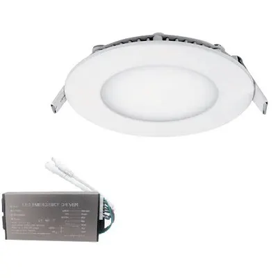 Stellar panou led rotund montaj ingropat 6W 2700K + KIT EMERGENTA 99XLED610E