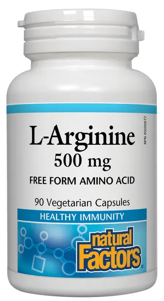 L-Arginine, 500 mg, 90 capsule, Natural Factors