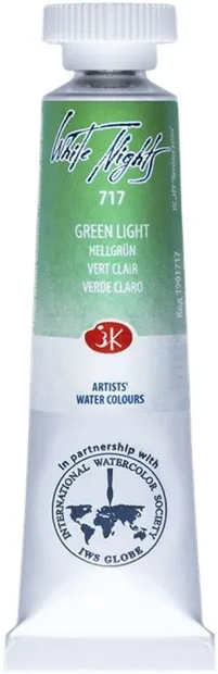 Vopsea de acuarelă Paleta Nevskaya Leningrad Nopti albe - 717, Lumină verde, 10 ml