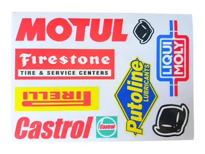 Autocolant Motul Castrol Pirelli Putoline